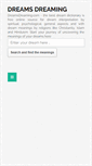 Mobile Screenshot of dreamsdreaming.com